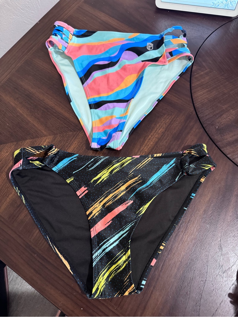 Born Primitive Women's Multicolor Wave & Brushstroke Bikini Bottoms